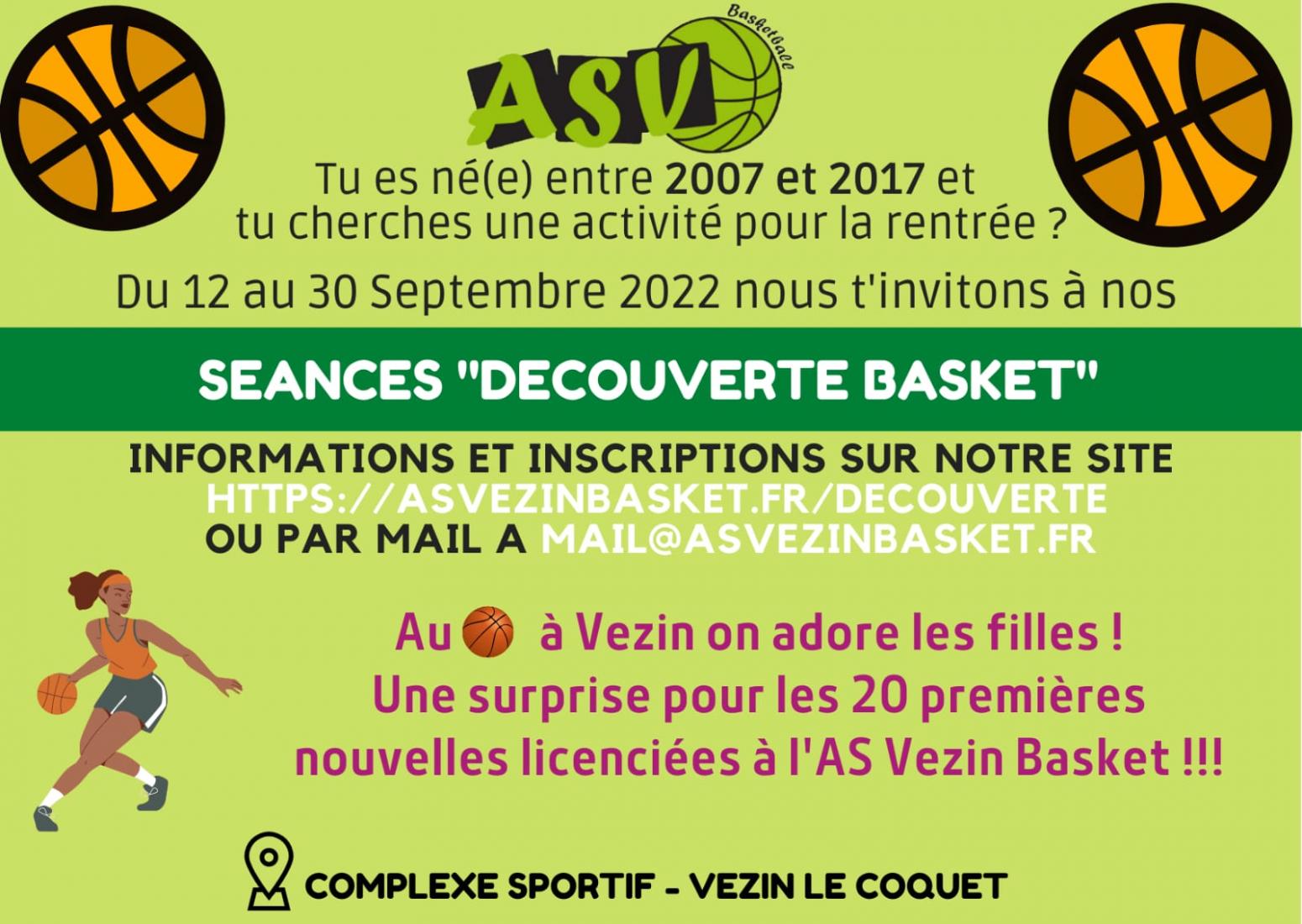 SEANCES DECOUVERTE U7, U9, U11, U13, U15, U17