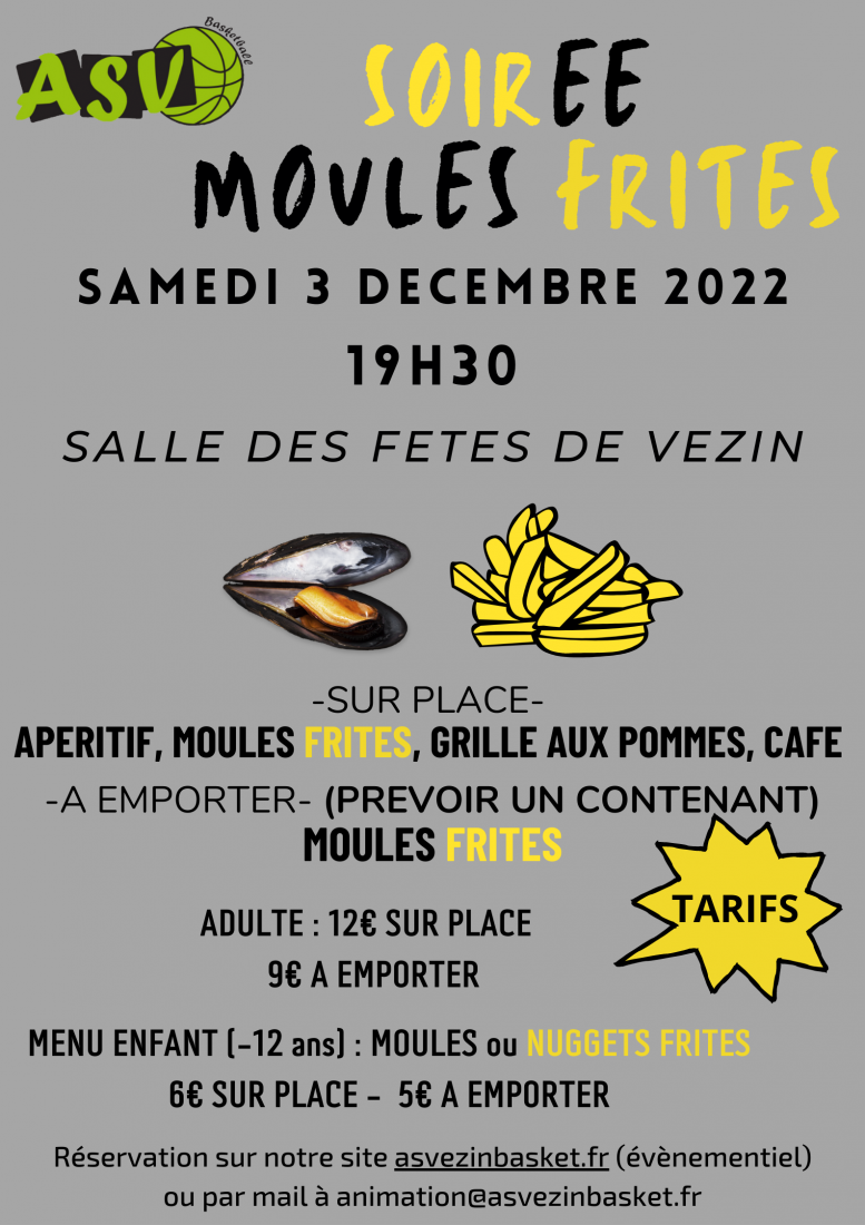 🍟🍟🐚🐚Moules Frites (sur place ou à emporter) 🔥🔥