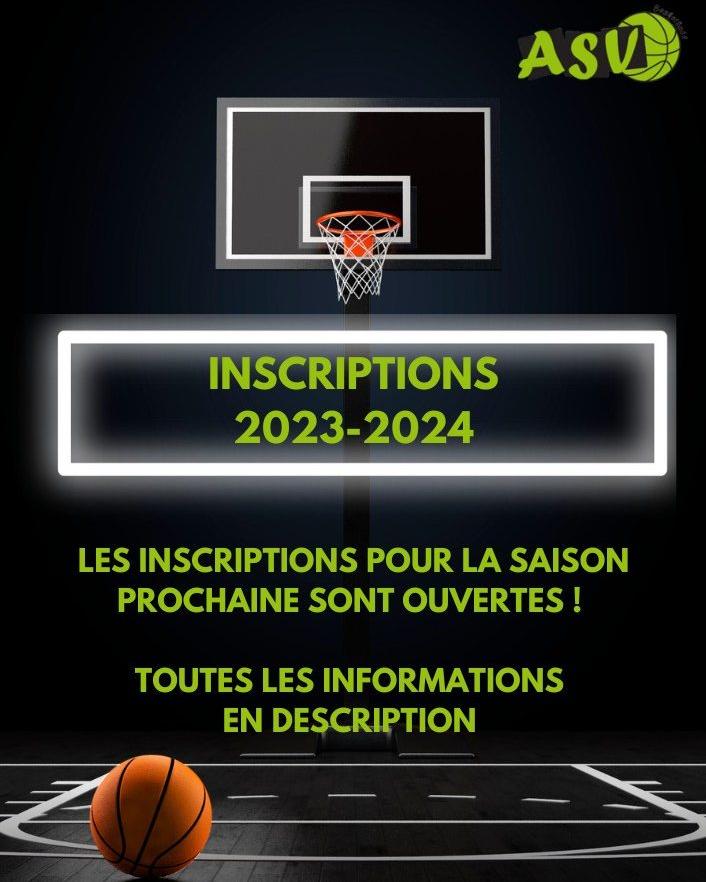 Les inscriptions pour la saison 2023-2024 sont ouvertes !!!