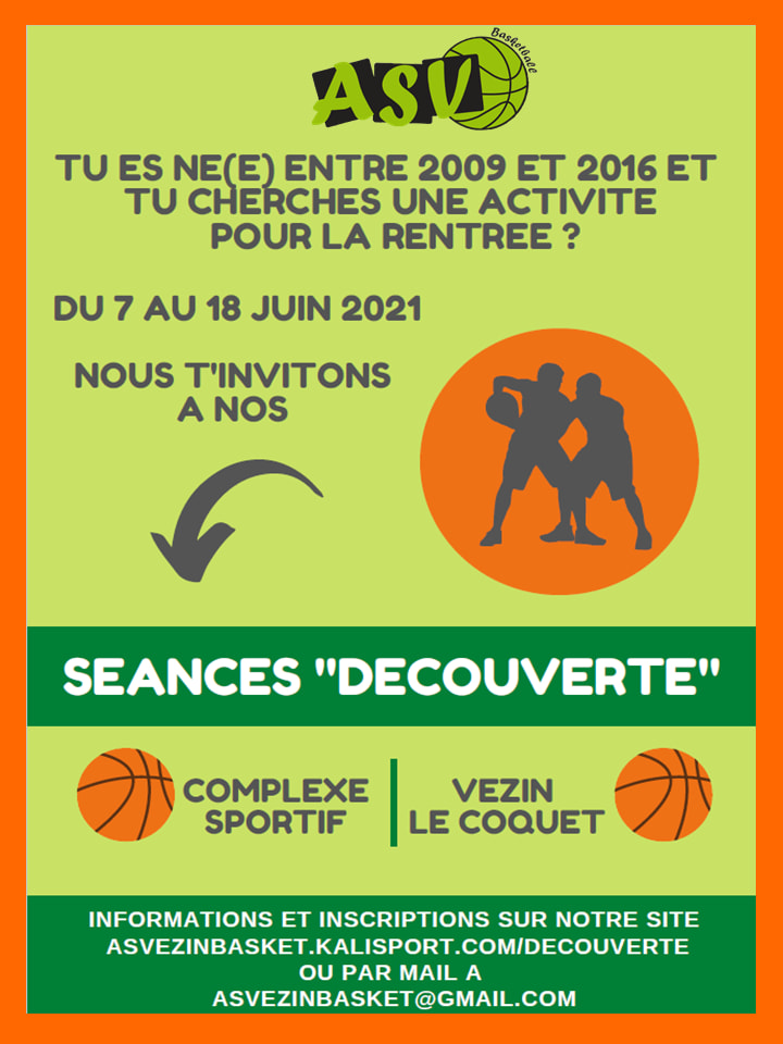 SEANCES DECOUVERTE U7, U9, U11, U13